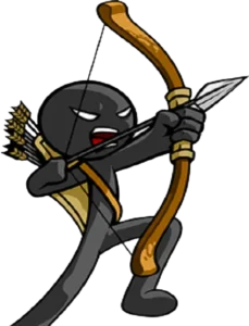 Stick War Legacy Mod APK Archidon character equipped with bow and arrows, ready for ranged attack