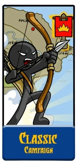 Stick War Legacy Characters 2 Stick War Legacy Mod APK Classic Campaign Mode featuring Archidon archer unit in attack position