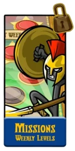 Stick War Legacy Mod APK Missions Weekly Levels Mode featuring Spearton unit in action