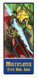 Stick War Legacy Mod APK multiplayer mode featuring Shadowrath character in stealth combat