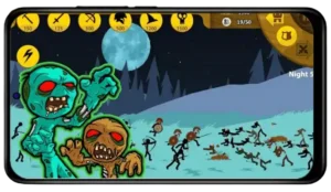Stick War Legacy Mod APK Endless Dead mode with zombie enemies attacking player units