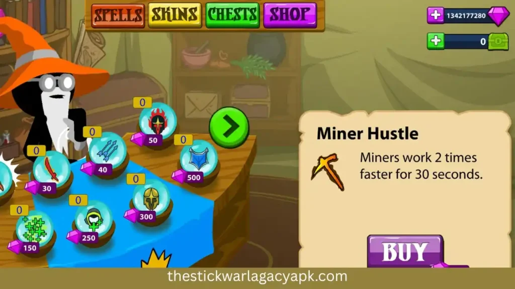 Top 5 Stick War Legacy Mods Compared – Which MOD is Best for You? 1 Stick War Legacy Mod APK interface displaying unlimited gems for faster upgrades and pro gameplay