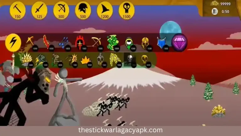 Top 5 Stick War Legacy Mods Compared – Which MOD is Best for You? 6 Top 5 Stick War Legacy Mods – gameplay screenshot of Stick War Legacy MOD Menu showing battlefield with toggle options.