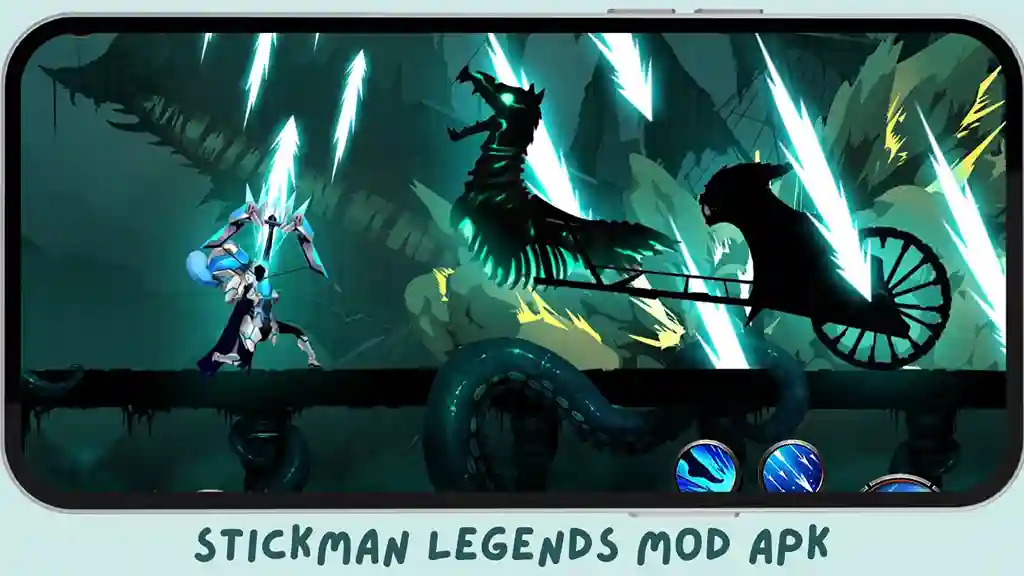 Stickman Legends Mod APK - Mega Menu 10 Action-packed stickman boss battle scene in stickman legends