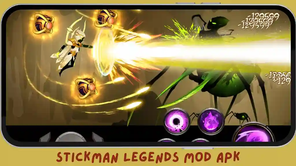 Stickman Legends Mod APK - Mega Menu 8 Action-packed stickman battle scene in stickman legends mod apk