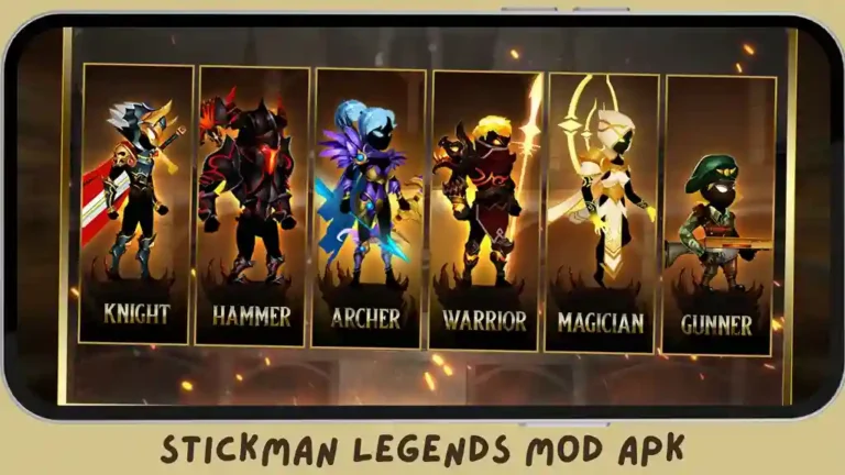 Stickman Legends Mod APK - Mega Menu 11 Various stickman characters in action