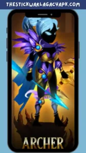 Stickman Legends Mod APK - Mega Menu 22 Silhouette of an armored archer from stickman legends mod apk