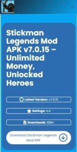 Stickman Legends Mod APK - Mega Menu 19 stickman legends mod apk download page