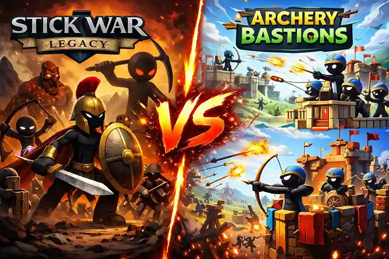 Stick war legacy vs archery bastions: gameplay comparison